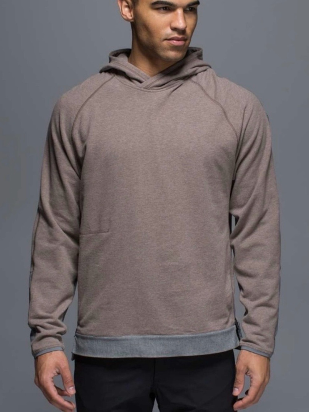 Lululemon Synth Hoodie Mens Large Brown/gray Pullover Athleisure Running Gym